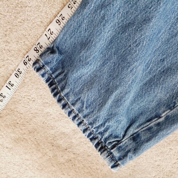 Banana Republic Midrise Loose Stovepipe Wide Leg Button Fly Baggy Jeans 31 - Picture 12 of 14